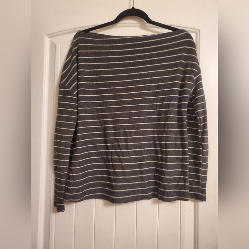 Boat neck striped sweater